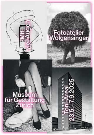 Collage mit Fotokunst und Text zum Fotoatelier Wolgensinger.